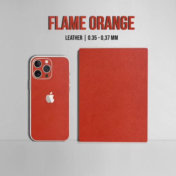 iPhone 13 Pro Max – Leather Flame Orange Skin - Afbeelding 2