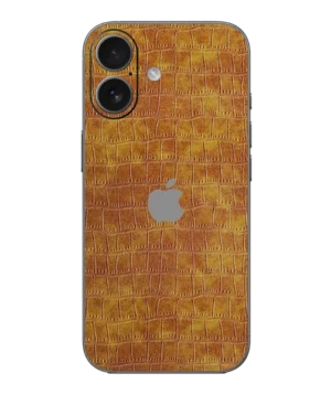 iPhone 17 – Croc Leather Amber Tan Skin