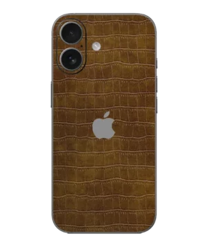 iPhone 17 – Croc Leather Caramel Brown Skin