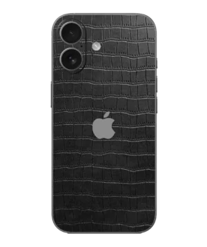 iPhone 17 – Croc Leather Midnight Black Skin