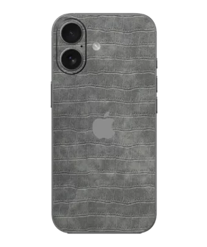 iPhone 17 – Croc Leather Steel Grey Skin