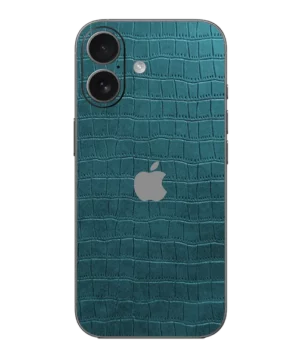 iPhone 17 – Croc Leather Teal Green Skin