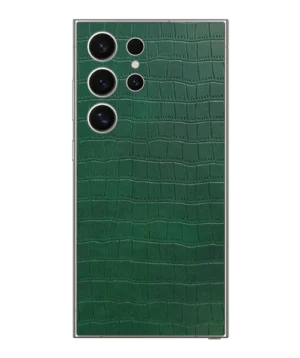 Samsung S24 Ultra – Croc Leather Bamboo Green Skin