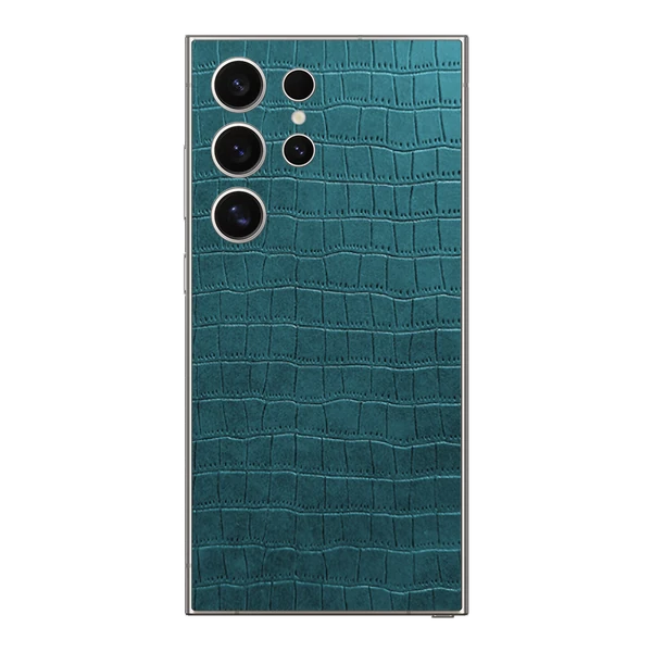 Samsung S23 Ultra – Croc Leather Teal Green Skin