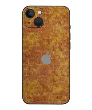 iPhone 13 – Croc Leather Amber Tan Skin