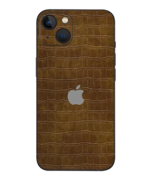 iPhone 13 – Croc Leather Caramel Brown Skin