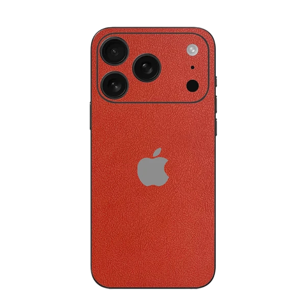 iPhone 17 Pro Max – Leather Flame Orange Skin