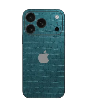 iPhone 17 Pro Max – Teal Green Croc Leather Skin