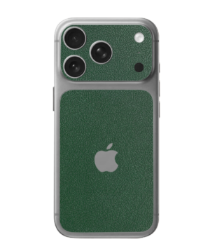 iPhone 17 Pro – Leather Forest Green Accent Skin