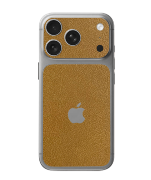 iPhone 17 Pro – Leather Golden Mustard Accent Skin