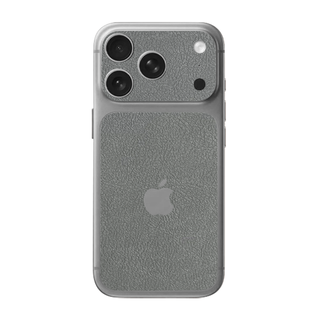 iPhone 17 Pro Max – Leather Graphite Grey Accent Skin