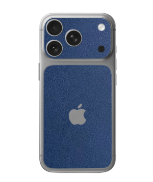 iPhone 17 Pro – Leather Navi Blue Accent Skin