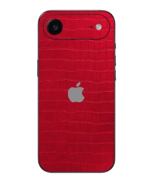 iPhone 17 Air – Croc Leather Crimson Red Skin