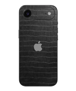 iPhone 17 Air – Croc Leather Midnight Black Skin