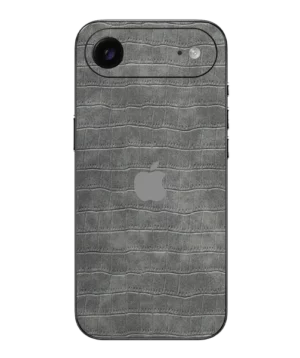 iPhone 17 Air – Croc Leather Steel Grey Skin