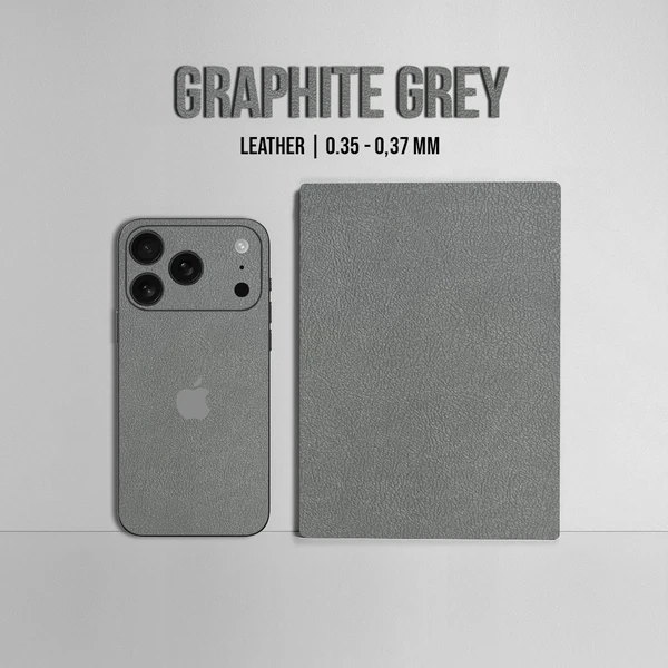 iPhone 17 Pro Max – Leather Graphite Grey Skin - Afbeelding 2