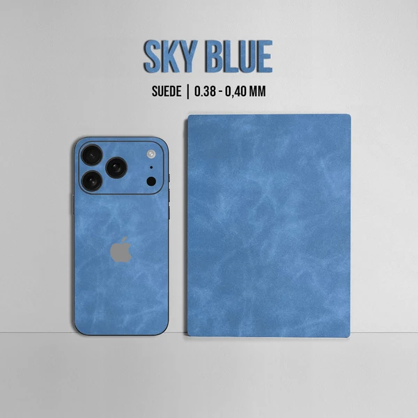 iPhone 17 Pro Max Suède Sky Blue Skin kopen