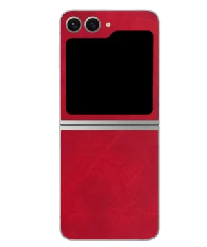 Samsung Flip 5 – Suede Crimson Red Skin