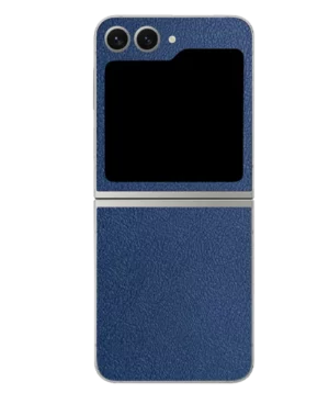 Samsung Flip 5 – Leather Navi Blue Skin