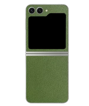 Samsung Flip 5 – Leather Olive Green Skin