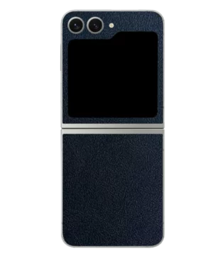 Samsung Flip 6 – Leather Onyx Black Skin
