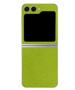 Samsung Flip 5 – Leather Parrot Green Skin