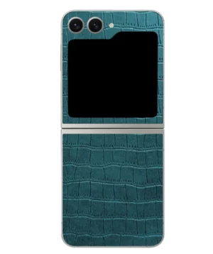 Samsung Flip 6 – Croc Leather Teal Green Skin