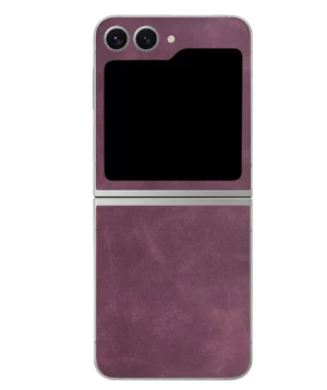 Samsung Flip 5 – Suede Wine Red Skin
