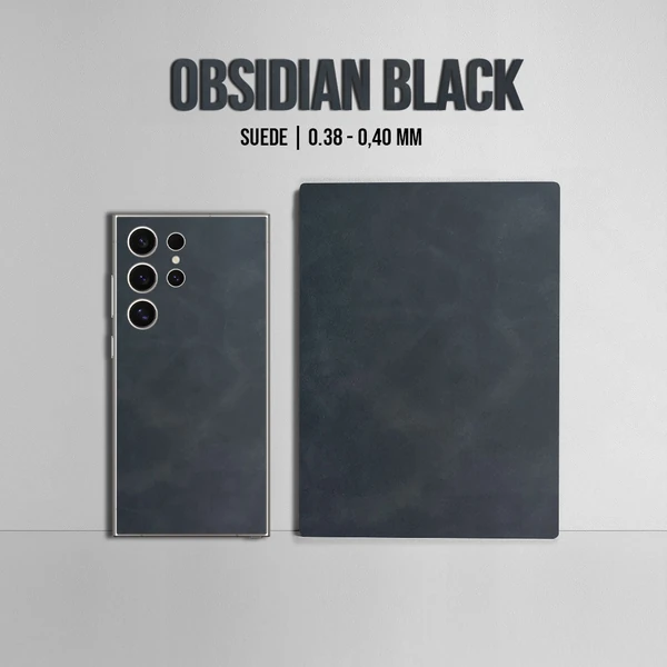 Samsung S22 Ultra – Suede Obsidian Black Skin - Afbeelding 2