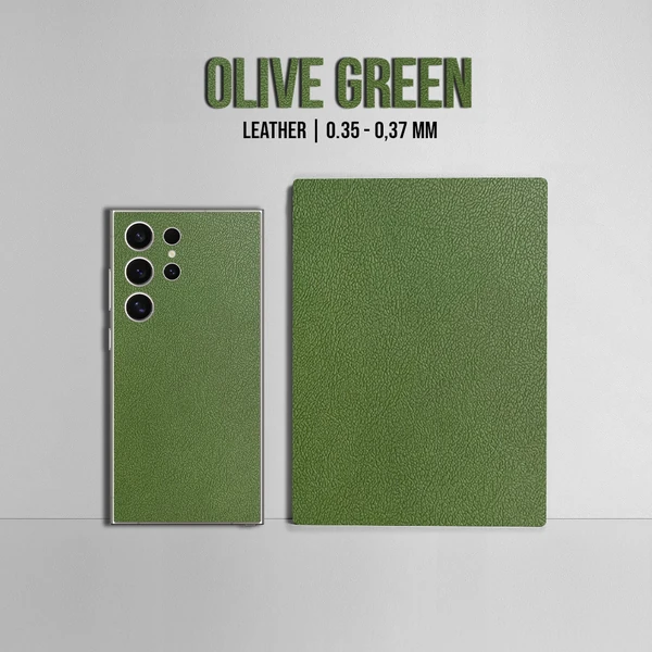 Samsung S24 Ultra – Leather Olive Green Skin - Afbeelding 2