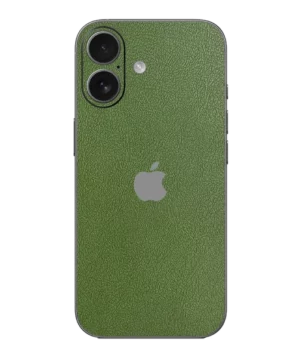 iPhone 17 – Leather Olive Green Skin