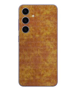 Samsung S22 Plus – Croc Leather Amber Tan Skin