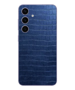 Samsung S22 Plus – Croc Leather Sapphire Blue Skin