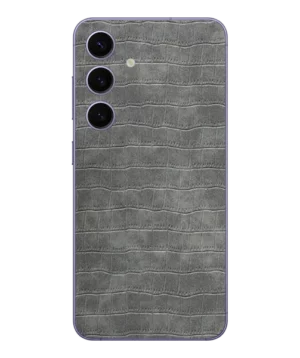 Samsung S22 Plus – Croc Leather Steel Grey Skin