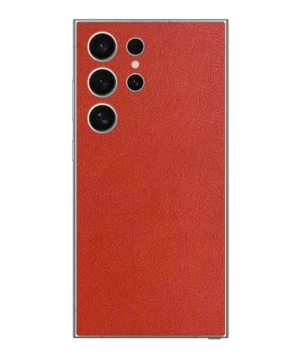 Samsung S24 Ultra – Leather Flame Orange Skin