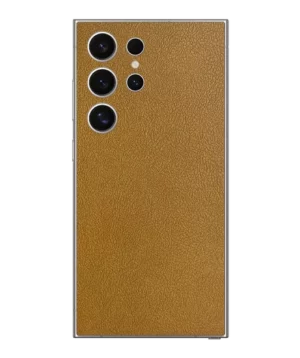 Samsung S24 Ultra – Leather Golden Mustard Skin