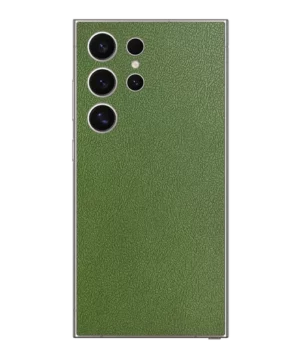 Samsung S24 Ultra – Leather Olive Green Skin
