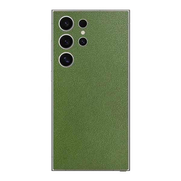 Samsung S24 Ultra – Leather Olive Green Skin