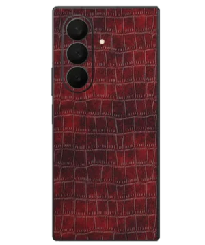 Samsung Fold 5 – Croc Leather Copper Red Skin