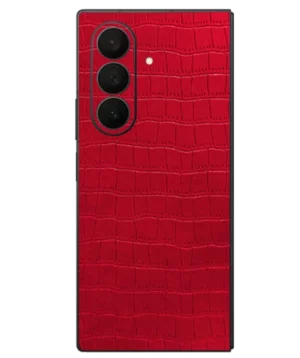 Samsung Fold 5 – Croc Leather Crimson Red Skin