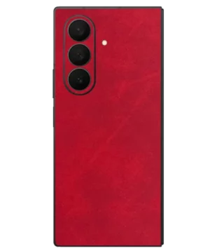 Samsung Fold 5 – Suede Crimson Red Skin