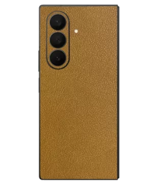 Samsung Fold 7 – Leather Golden Mustard Skin
