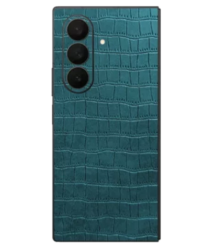 Samsung Fold 5 – Croc Leather Teal Green Skin