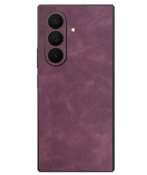 Samsung Fold 5 – Suede Wine Red Skin