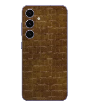 Samsung A12 – Croc Leather Caramel Brown Skin