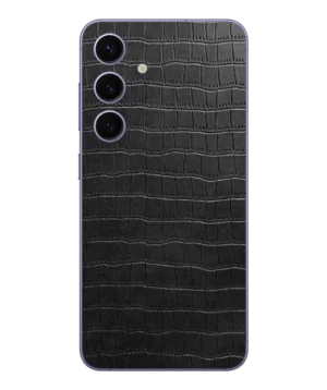 Samsung A12 – Croc Leather Midnight Black Skin