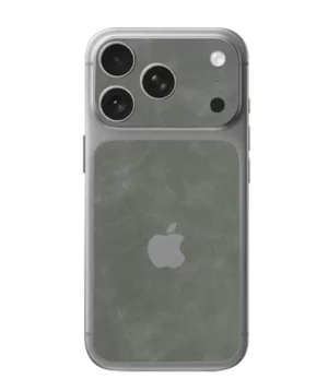 iPhone 17 Pro – Suede Carbon Grey Accent Skin