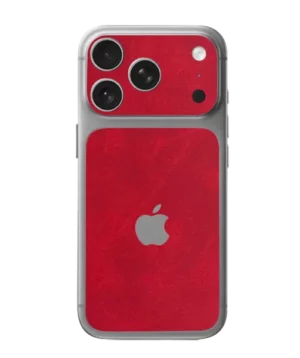 iPhone 17 Pro – Suede Crimson Red Accent Skin