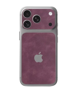 iPhone 17 Pro – Suede Wine Red Accent Skin