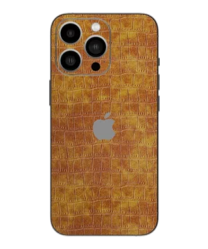 iPhone 13 Pro – Croc Leather Amber Tan Skin